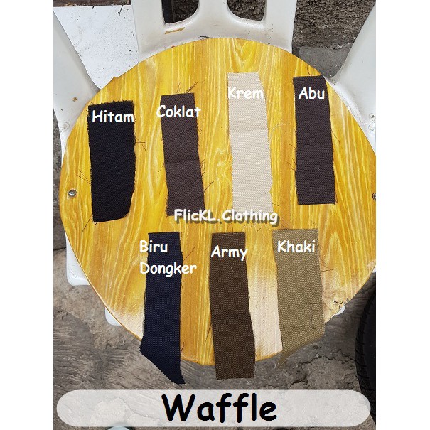 Bahan Kain Waffle Wafer Wafel Katun Topi Tas Jaket