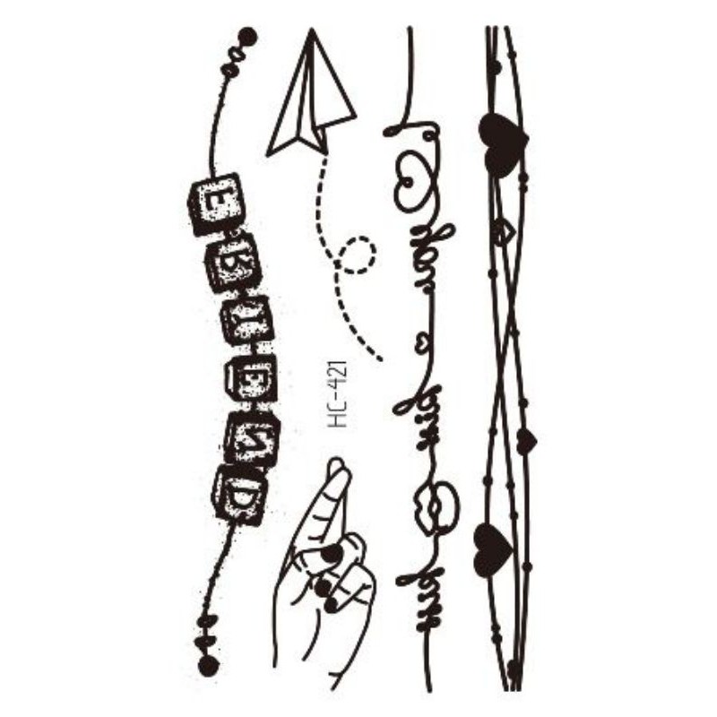 Tatto temporer terbaru ukuran 6x10cm MODEL HC-421