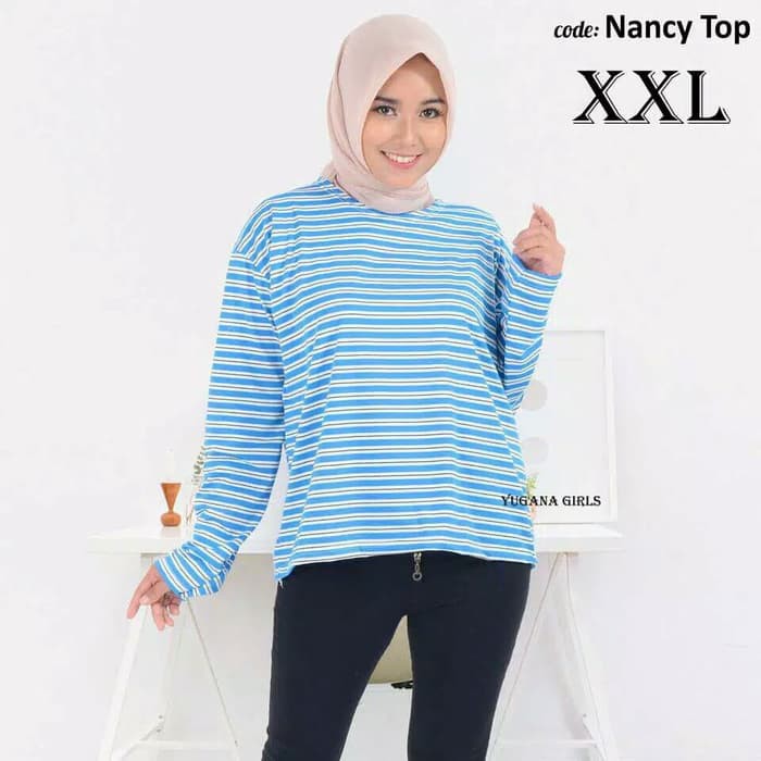 Sweets Store- Kaos Salur Jumbo Lengan Panjang - Merah Lp0293