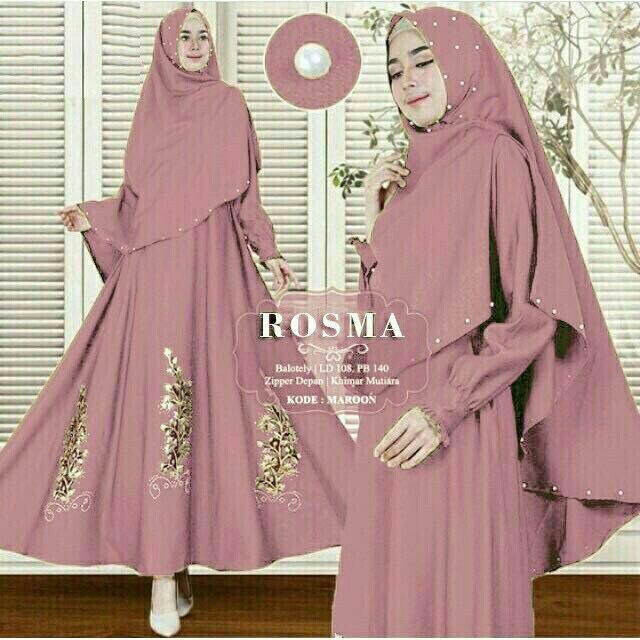 7 warna IS HIJAB SYARI Rousma / Set hijab syari wanita murah