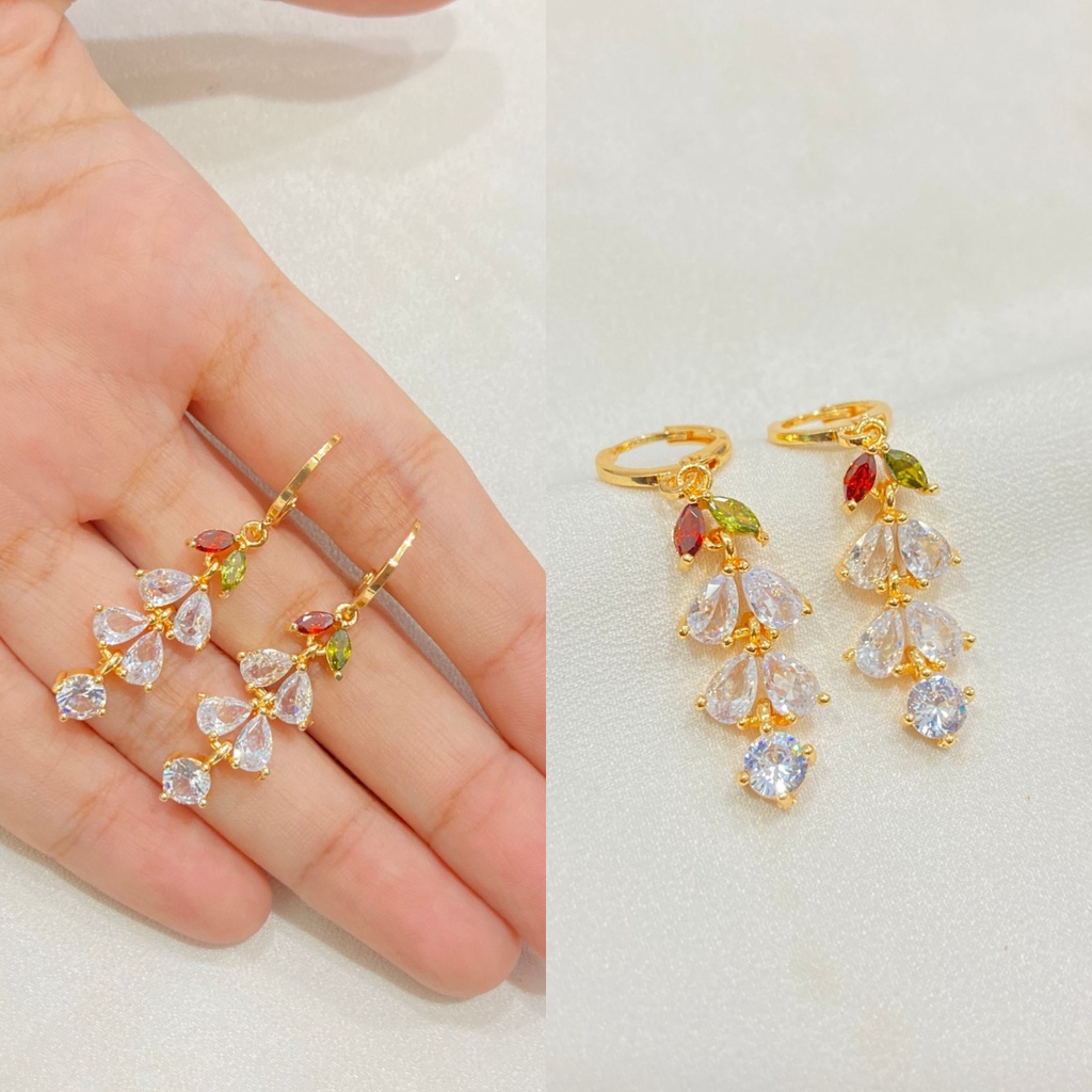 Anting Panjang Jurai Lapis Emas Xuping Aksesoris Fashion