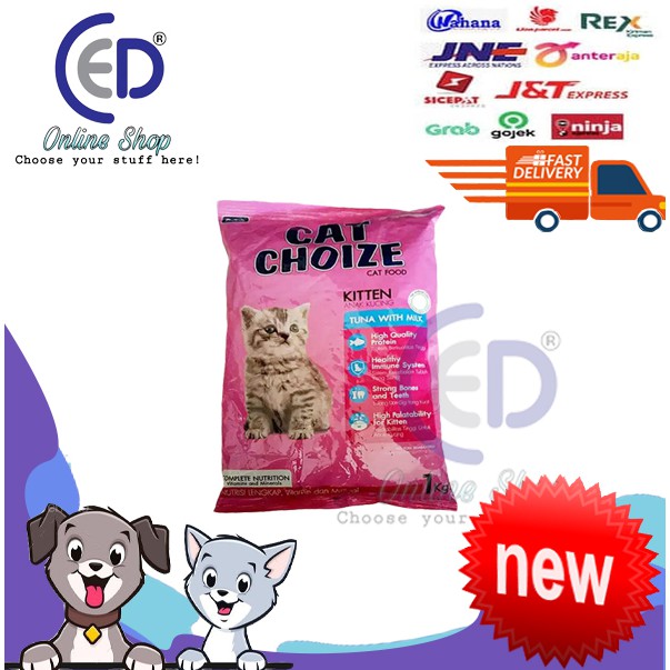 Makanan kucing cat choize kitten tuna 1kg