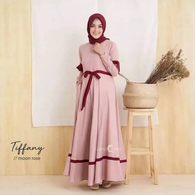 Gamis wanita tifani kekinian