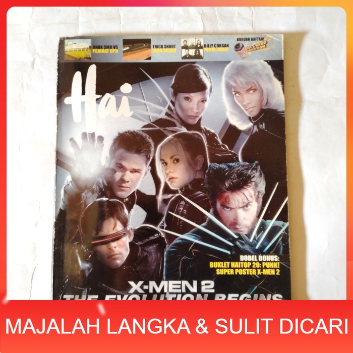 Majalah HAI No.17 Apr 2003 X-MEN 2 + SUPER POSTER Langka