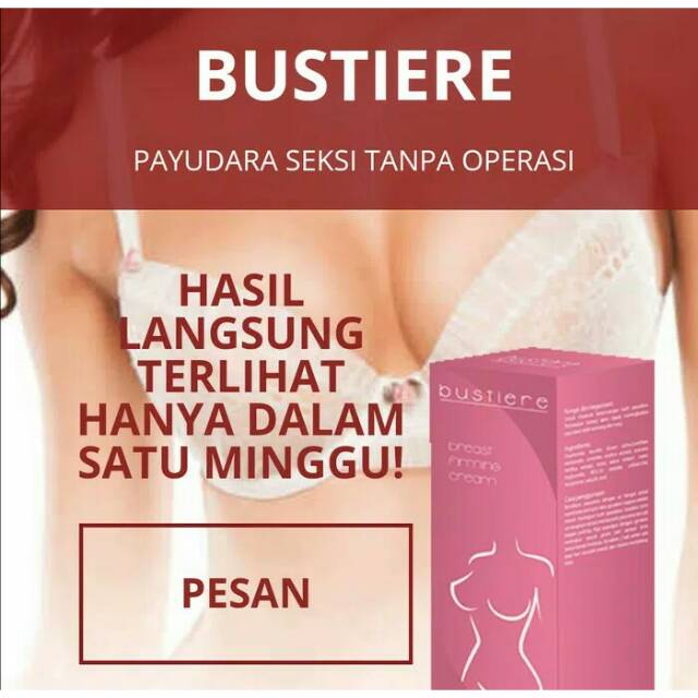 Bustiere Cream Original Bpom Krim Pembesar Pengencang Payudara Shopee Indonesia