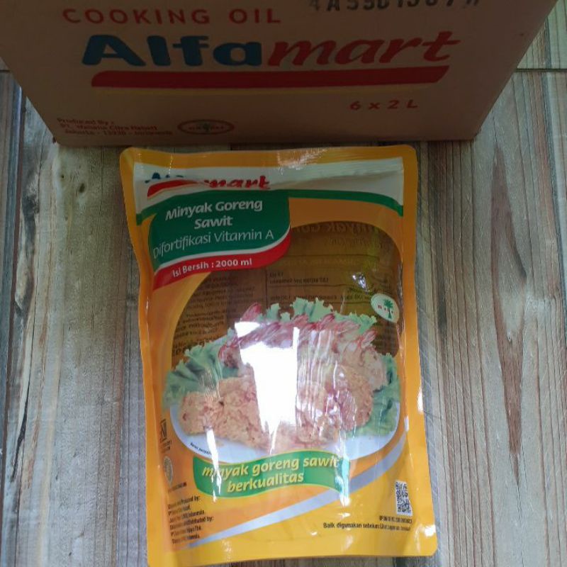 Minyak goreng 2 liter alfamart isi 6 pcs