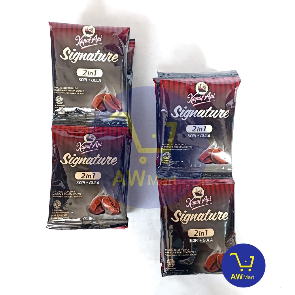 KAPAL API SIGNATURE 2 IN 1 RENCENG ( 10 SACHET X 25GR )