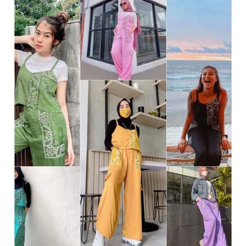 Rx Fashion - Set Kulot Bandana//Kulot Cutbray Fashion Wanita -R2