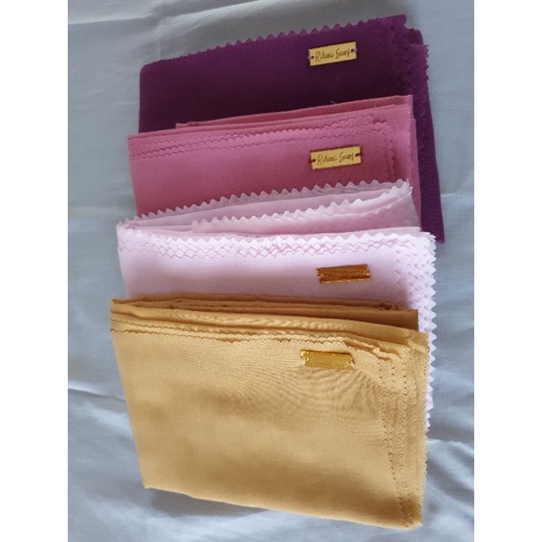 Hijab Segi Empat Voal Premium laser / Jilbab Segi Empat Polos / Kerudung Katun Voal