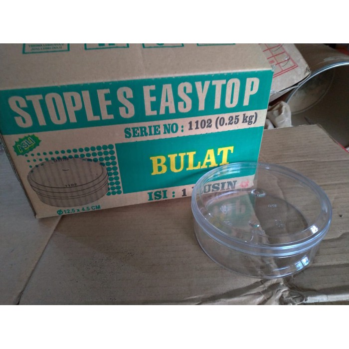 Toples Bulat Easytop 1102 250gr  isi 1 lusin - Gosend Only!!!