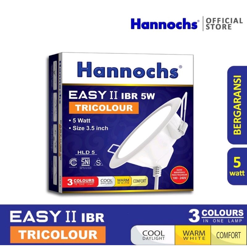 HANNOCHS EASY IBR 5W 5 WATT TRICOLOUR / HANNOCHS EASY 5W 5 WATT IBR BULAT TRICOLOUR