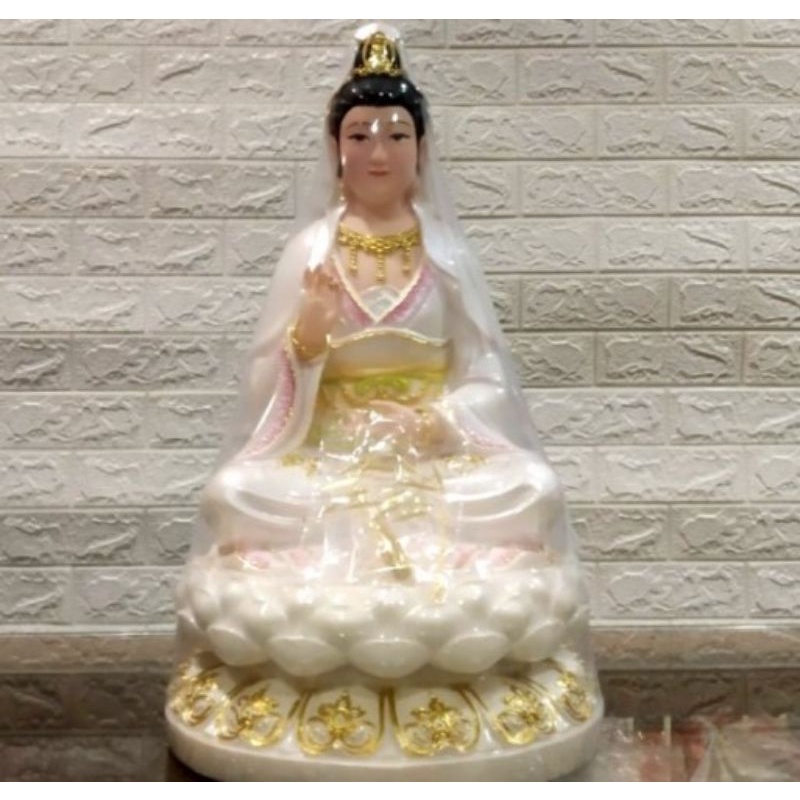 Rupang Patung Avalokitesvara Bodhisattva Kwan Im Giok 16"