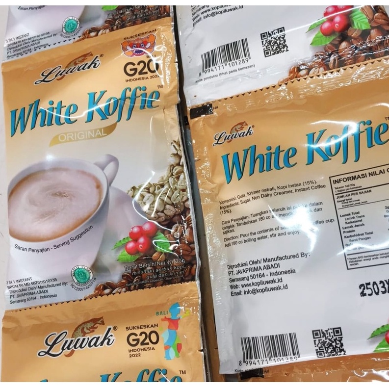 Kopi Luwak White Koffie Coffee Original - Per Renceng