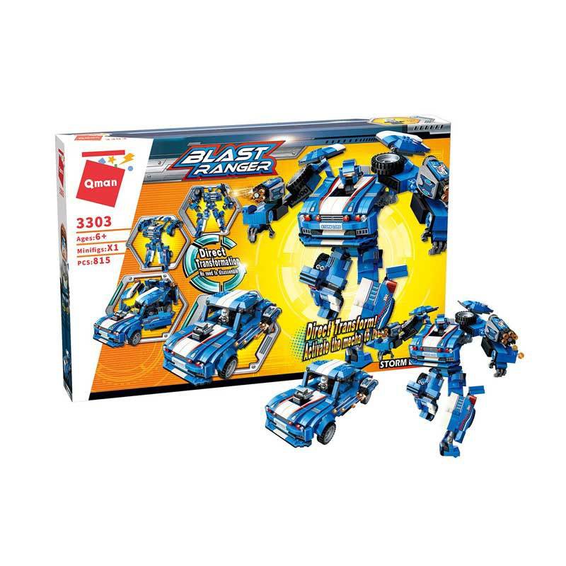 Mainan Anak Block Qman Blast Ranger 3303 Storm Lord Blocks & Stacking Toys