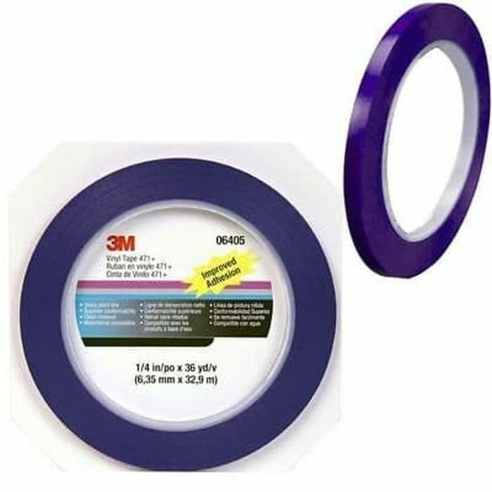 

Mudah 3M 471 Blue - Masking Vinyl Tape - Pita Halus 1/4" X 36 Yard Bagus