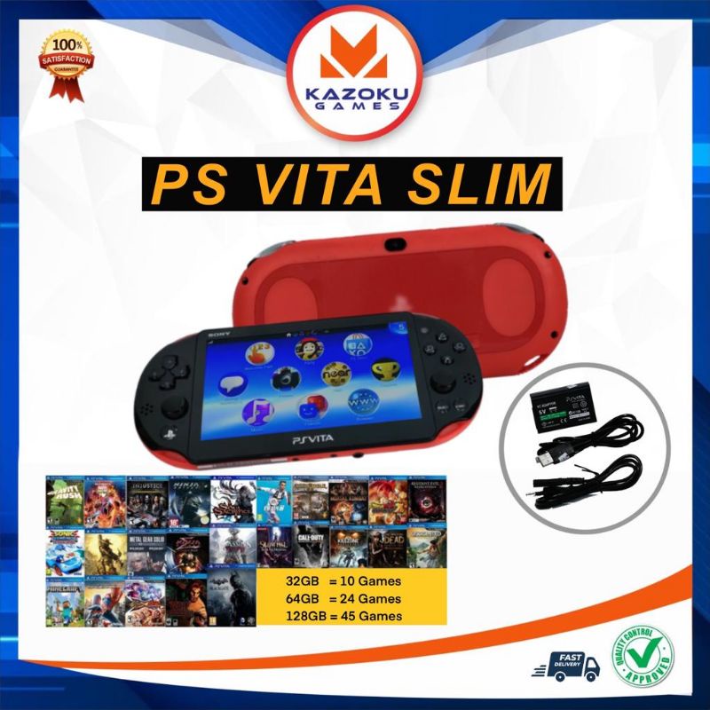 PS Vita Slim PSvita Sony CFW S2000 FREE GAME (NON MC-128GB)