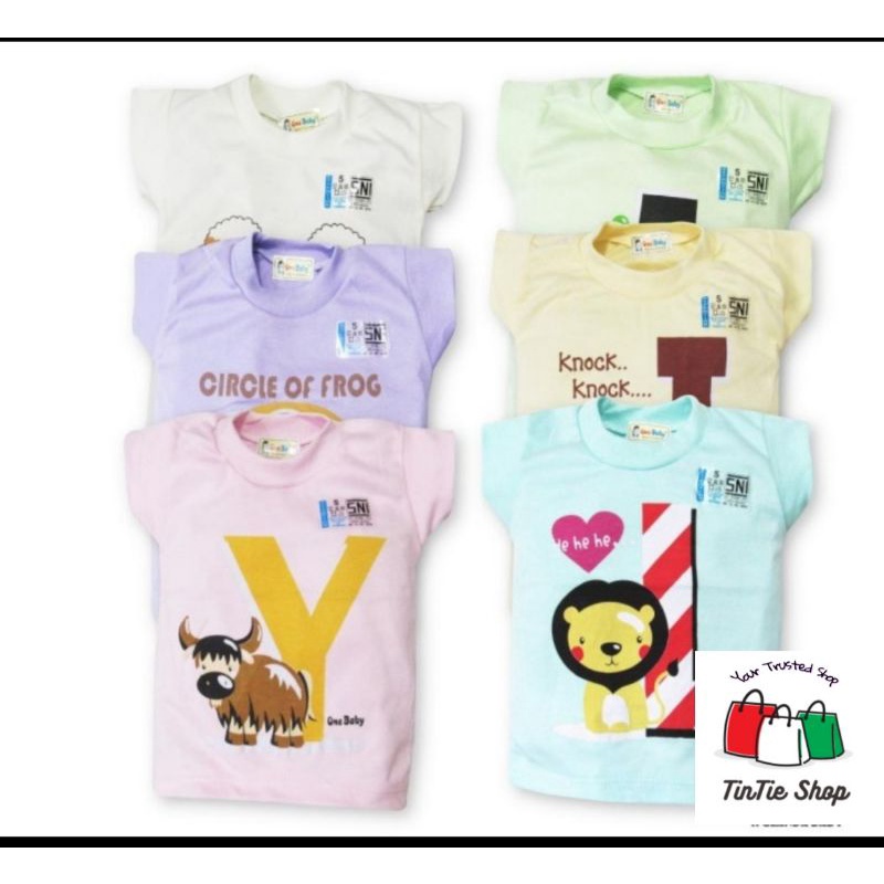 Kaos oblong atasan Bayi One baby size XL (3 pcs)