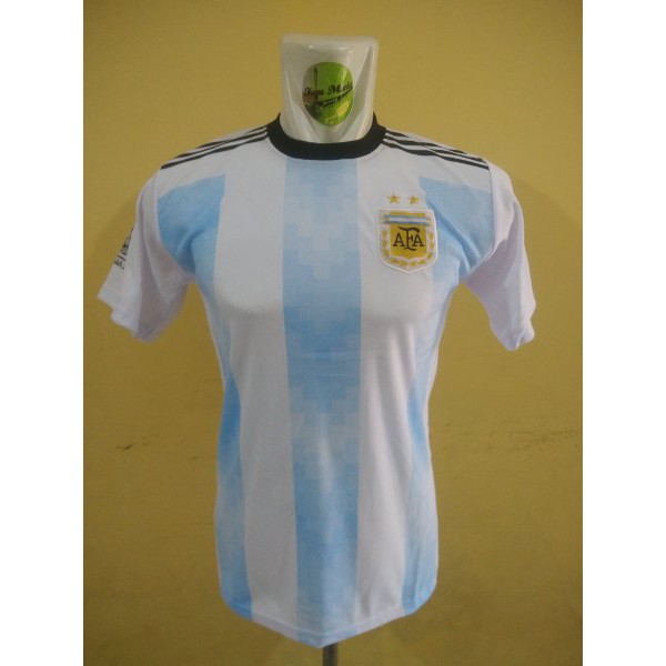 Terbaru Rusia World Cup LOKAL Jersey Baju Argentina Home Piala Dunia 2018 - Jersy Jersi Kaos