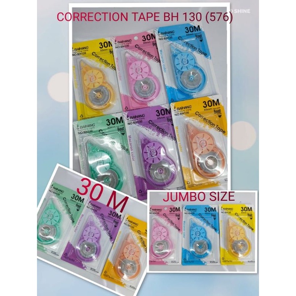 

Correction Tape Baihang BH 130 ( 30m ) Jumbo Size
