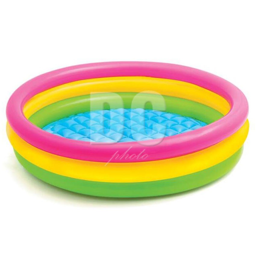 MALANG bs GOJEK Kolam Renang Anak INTEX 3 Ring Rainbow 57422 diameter 147 cm tinggi 33 cm