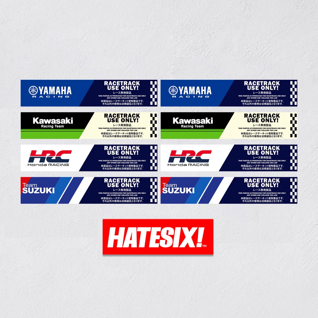 Stiker Decal Race only JDM motor  Hatesix