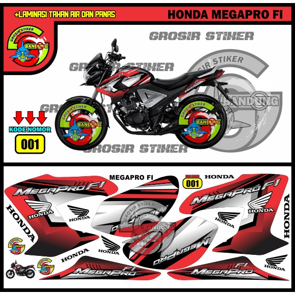 STRIPING VARIASI STIKER MOTOR HONDA MEGAPRO FI