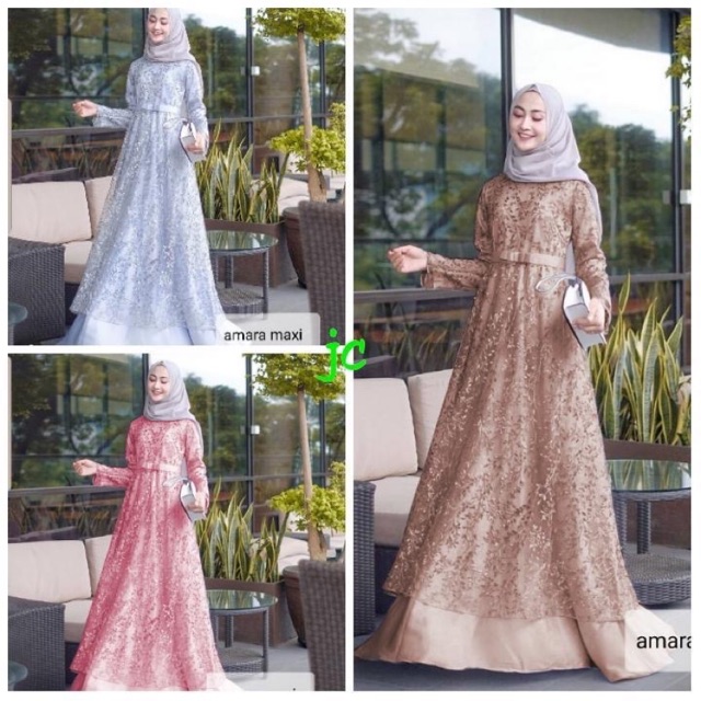 ZR maxi amara / Gamis wanita lebaran / Gamis wanita terbaru / Maxi wanita murah