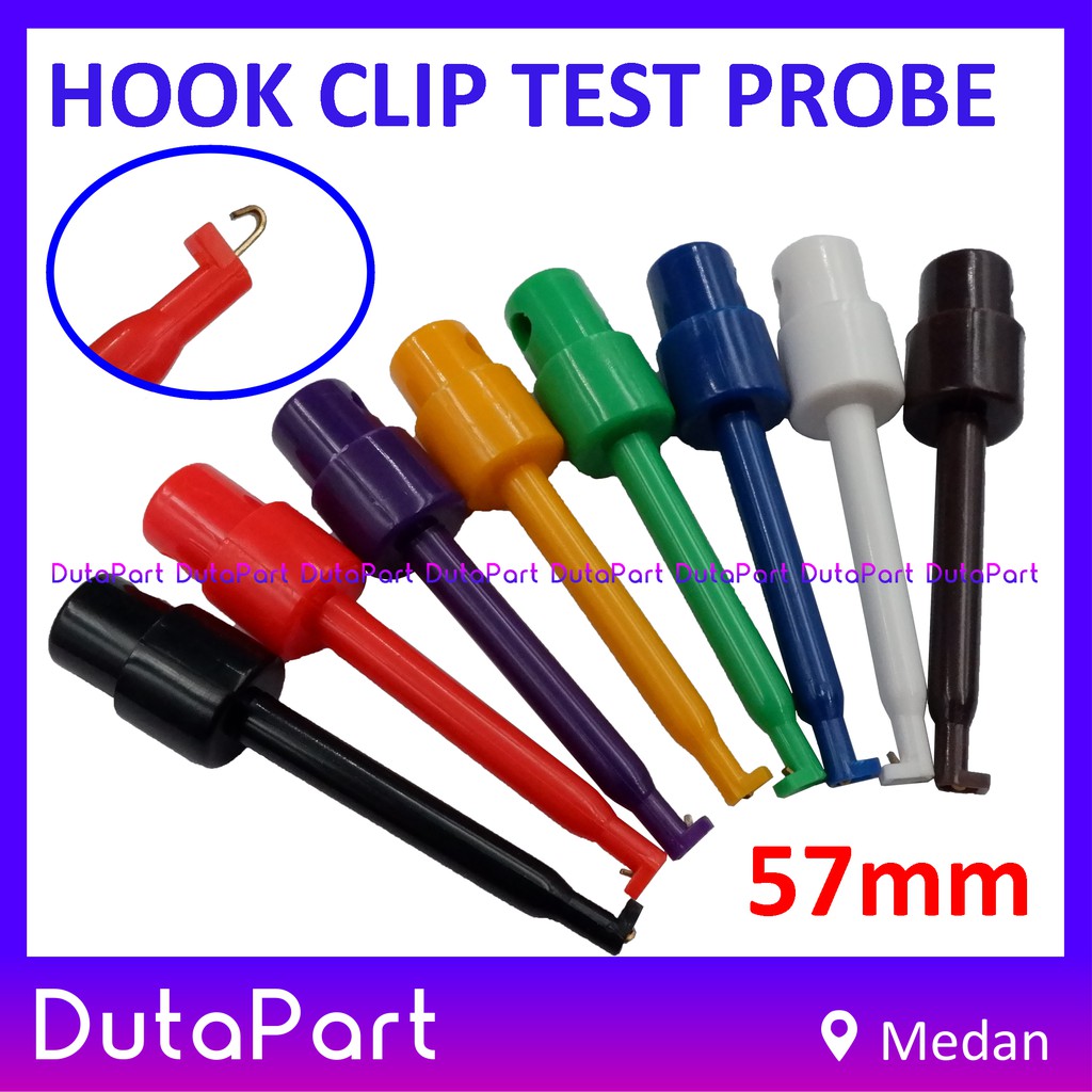 Hook Clip Test Probe 57mm Klip Penjepit Pengait Jepitan IC Komponen