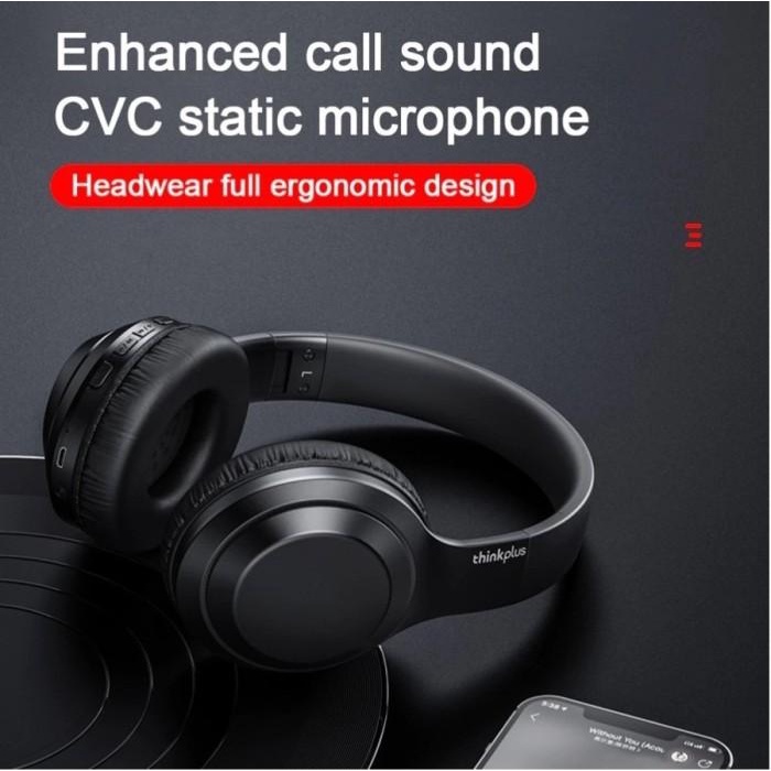 LENOVO HEADPHONE BLUETOOTH WIRELESS HEADSET GAMING MIC ON TH10