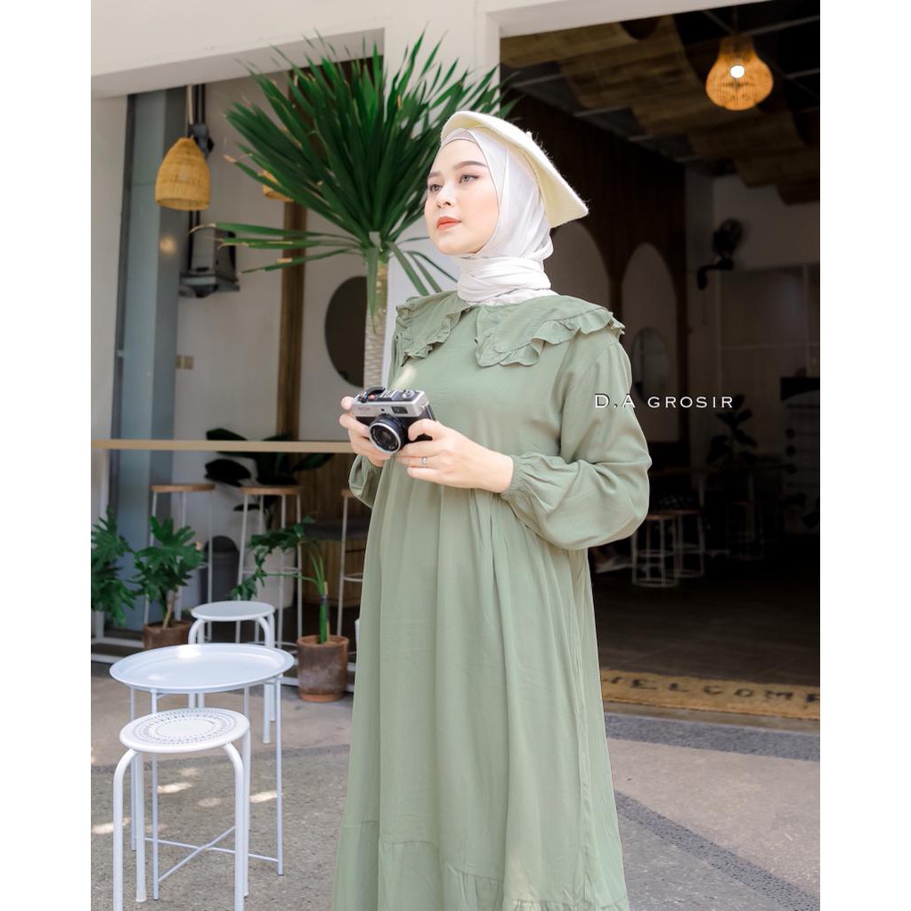 MASITA GAMIS MIDI DRESS RAYON CRINCLE