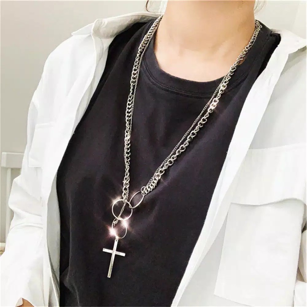 KK0292 - Kalung Rantai Pria Wanita Korea Kpop Kdrama Style BTS EXO NCT