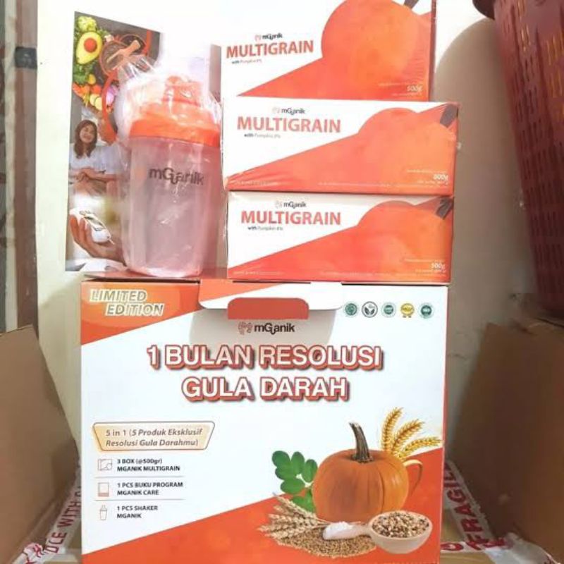 (READY) MGANIK PAKET 1BULAN 1500Gr MULTIGRAIN M GANIK SUPERFOOD ATASI GURAH DARAH DIABETES ( TERIMA 