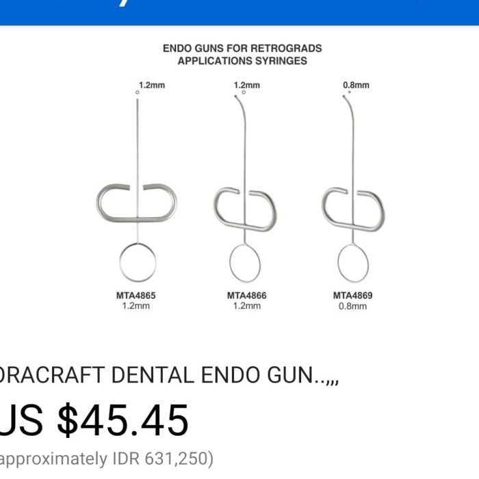 MTA Bone Graft Gun Aplikator Carrier MTA retrograde ortrograde Diskon