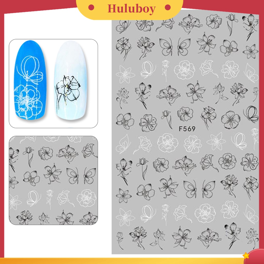 Huluboy Huluboy♡ Stiker Kuku 3D Multifungsi Tahan Lama Warna Alpukat Untuk Wanita