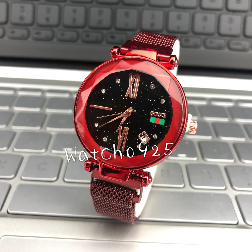 ✅COD JAM TANGAN WANITA MURAH RANTAI KRISTAL MDL MAGNET ARLOJI GROSIR WATCH W110