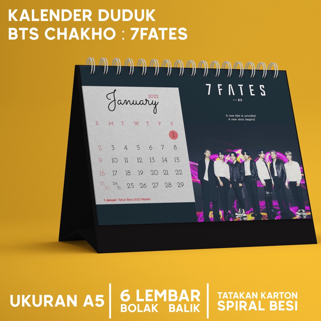 

KALENDER MEJA 2022 BTS SPIRAL CUSTOM