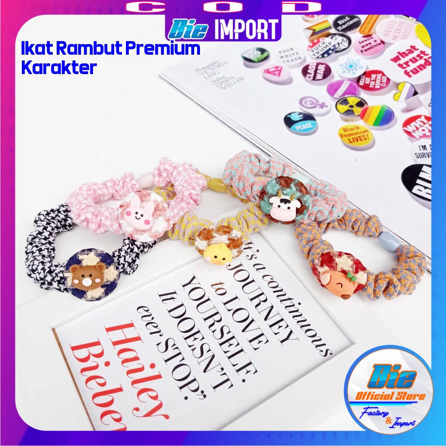 Ikat Rambut Anak Karakter Premium Korean Style Impor Best Seller