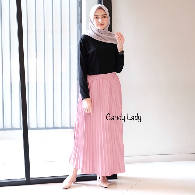 Rok Prisket Hyget / Rok Plisket / Flare Prisket Murah / Grosir Rok / Plisket BKK