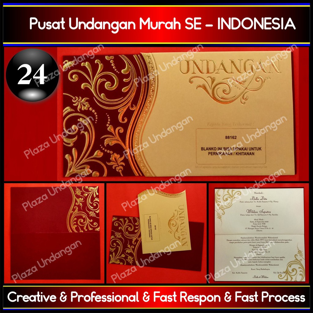 ERBA 88162 /undangan pernikahan/blanko undangan/undangan murah/undangan Model Terbaru/Kartu Undangan