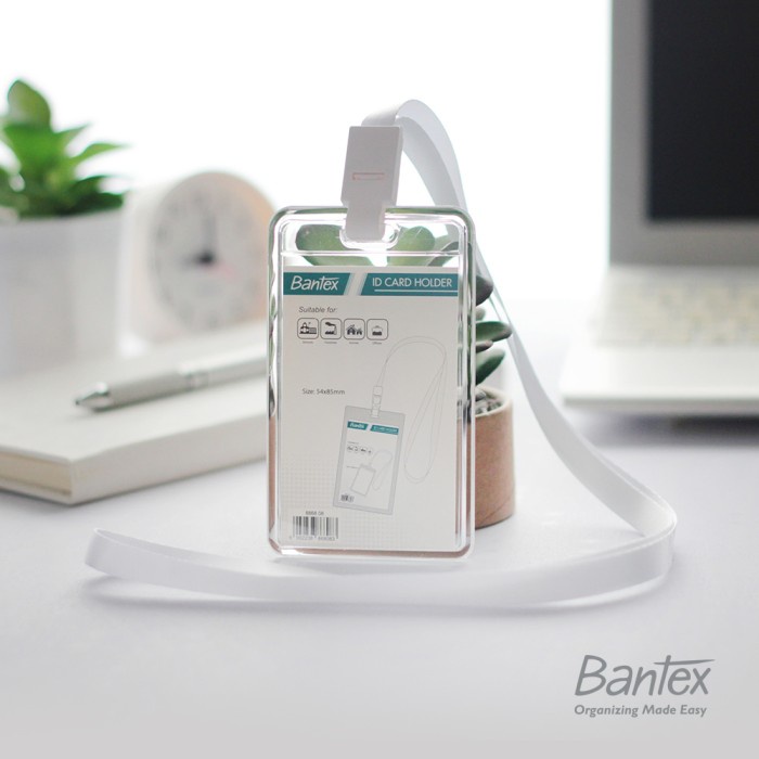 

Bantex Transparent Bening ID Card Holder Lanyard Potrait 8868 08 / Idcard