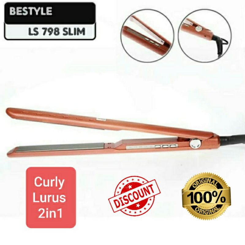 Catokan Rambut Bestyle 2in1 Bagus Suhu Termurah Pelurus Keriting Curly Blow Original Be798 Dan Be778