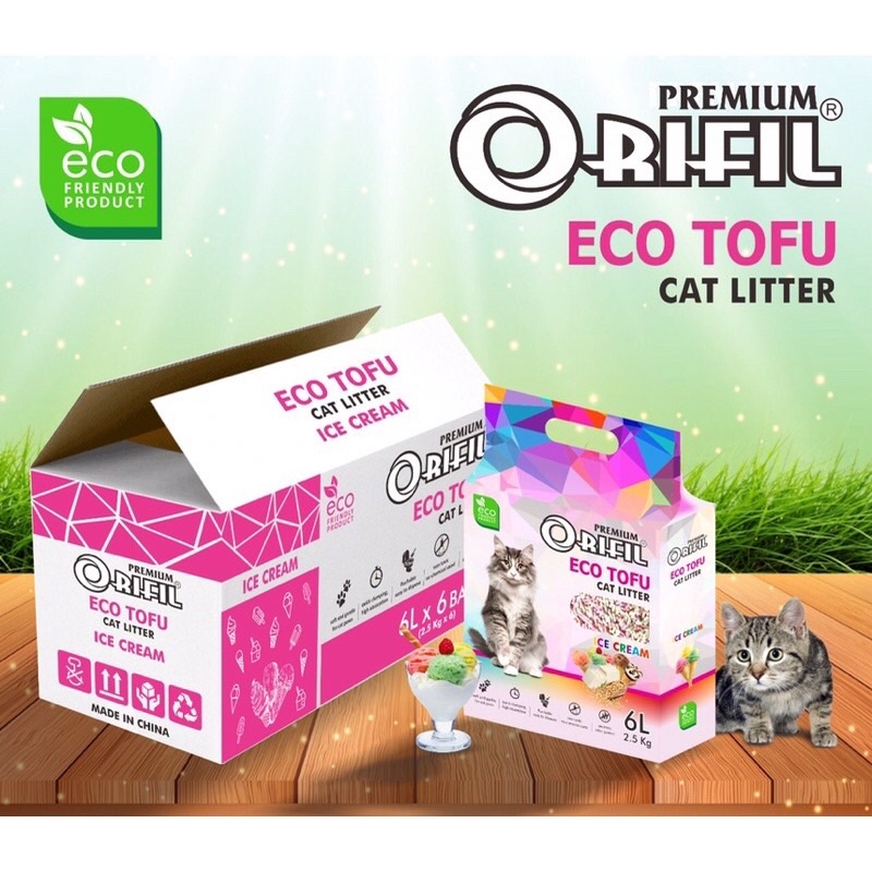 ORIFIL PASIR WANGI GUMPAL PREMIUM  TOFU CAT LITTER ORGANIK KUCING ANJING sugar glider SOYA hamster