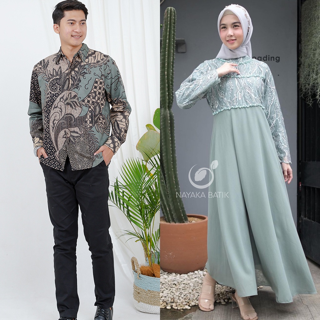 [BISA COD] COUPLE GAMIS BRUKAT TULLE LILIANA MAXI | LONG DRESS BROKAT COUPLE GAMIS LEBARAN | GAMIS REMAJA TERBARU | COUPLE DRESS KONDANGAN TUNANGAN WISUDA | SARIMBIT BATIK COUPLE MUSLIMAH