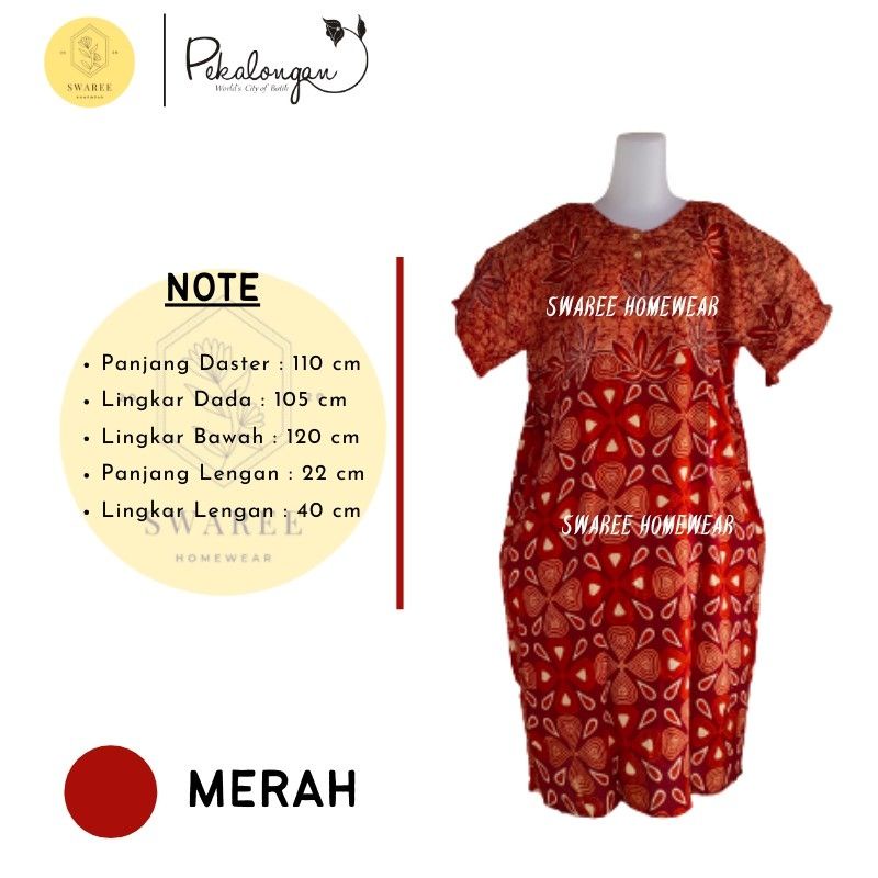 Daster Jumbo Rayon Busui Batik Pekalongan Daster Murah Baju Batik Wanita Kekinian Bisa Pilih Warna