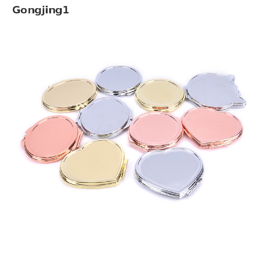 Gongjing1 Cermin MakeUp Compact Dengan Kaca Pembesar Untuk Travel