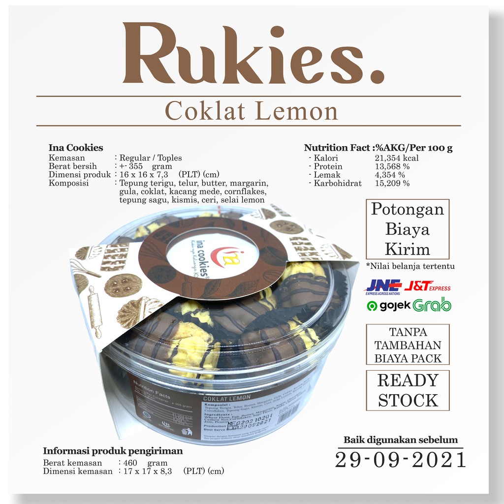 

Ina Cookies - Regular - Cokelat Lemon