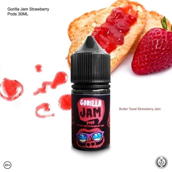 Gorilla Jam SaltNic Pods Friendly 30ml 12mg by juice cartel berpita cukai