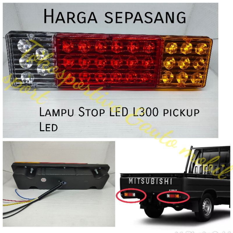 Lampu stop LED pickup universal L300 carry katana 12volt LED sepasang 2pcs