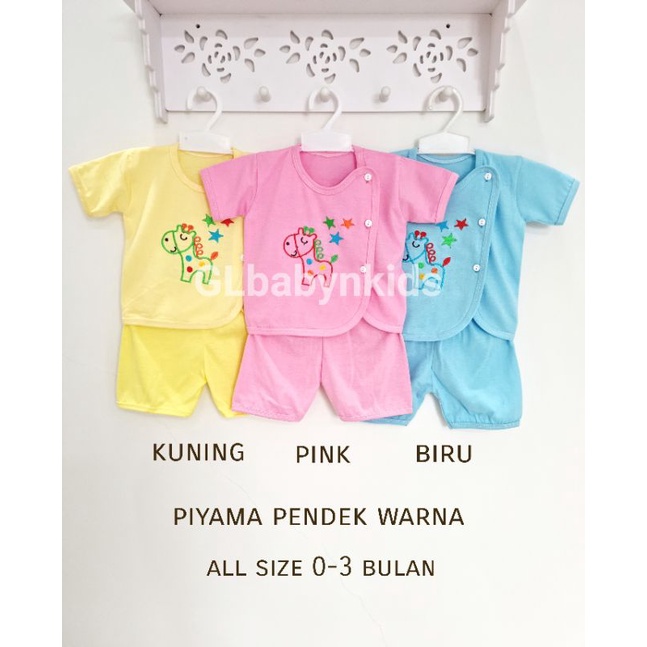 OBRAL! ECER SETELAN PIYAMA PANJANG/PENDEK/CP BAYI ALL SIZE 0-3BULAN BORDIR 100%KATUN