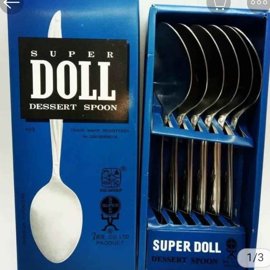 SENDOK MAKAN  SUPER DOLL ORIGINAL 6 PCS
